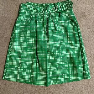 Elizabeth McKay Green Belted Skirt Size 6 New with Tags